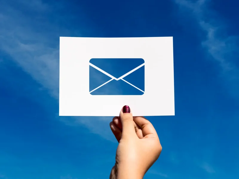 Email network communication perforated paper letter